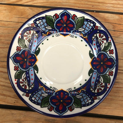 Chefchaouen Moroccan Ceramic Teacup Set ( Cup 230 ml & Saucer 5.5 inch)