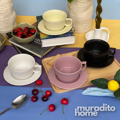 MURADITOHOME Varnel and Modin Ceramic Cup and Saucer 270 ml