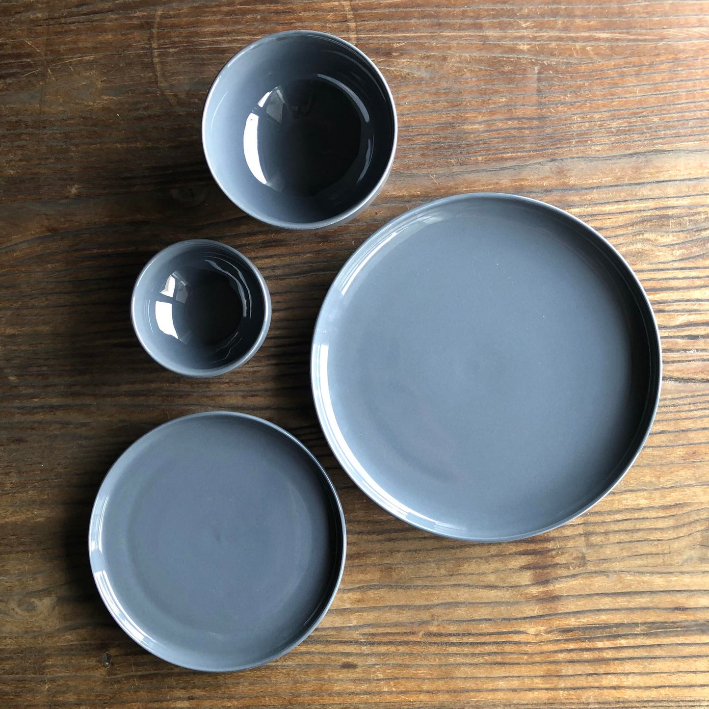 MURADITOHOME Grey Ceramic Dinner Plate, Salad Plate & Bowl Collection