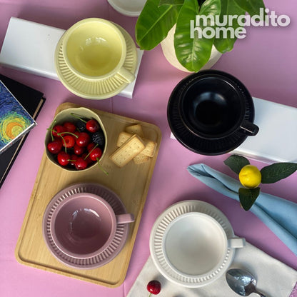 MURADITOHOME Firao and Velura Ceramic Cup and Saucer 290 ml