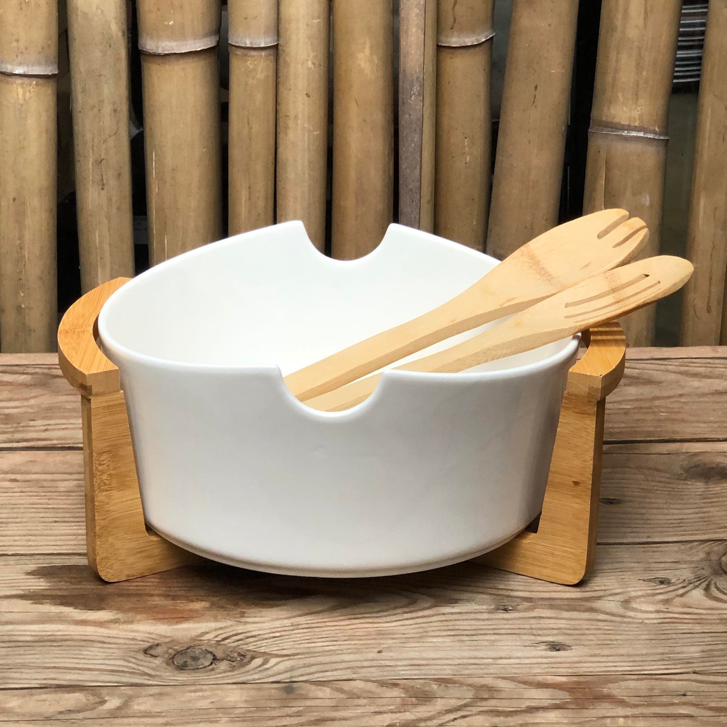 Ceramic Salad Bowl 10x8.75x4 inch w/ Box