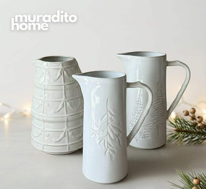 MURADITOHOME Premium Christmas Ceramic Pitcher Collection