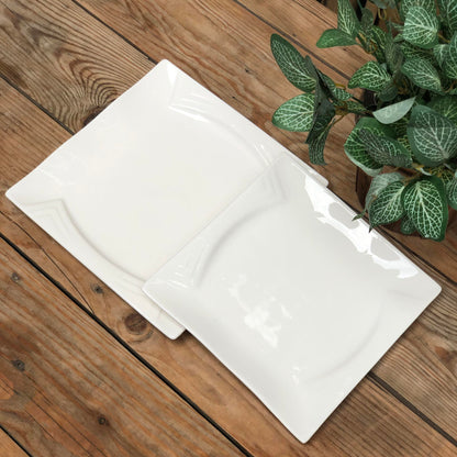 Embossed Porcelain Square Plate