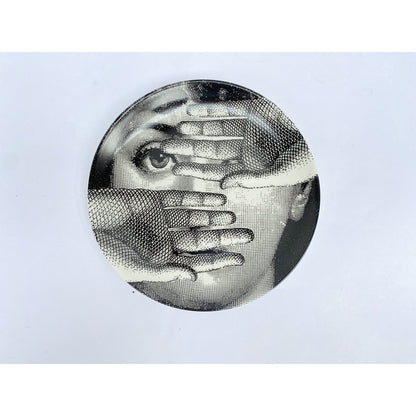 Fornasetti plates porcelain Plate salad plate 8" and 10" Black and white w/hook Batch 1