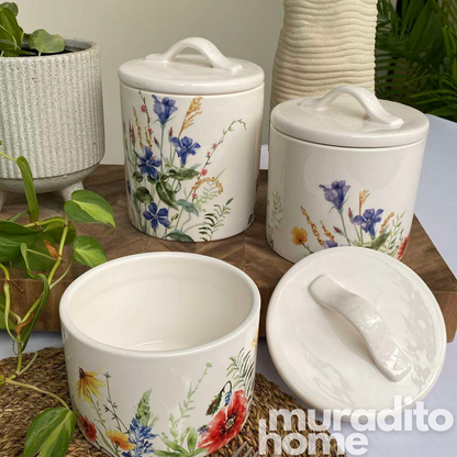 Afralia and Poppy Silicon Sealed Jar 5.75x4.75 inch