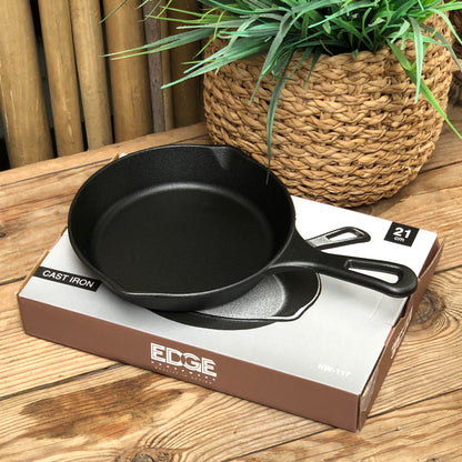 Sizzling Plate Round with Wood Holder 8.75 inch