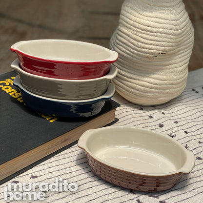 MURADITOHOME Kasure Ceramic Oval Baking Dish Collection