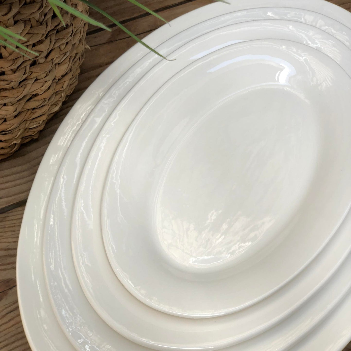 Oval Porcelain Serving Plate Collection