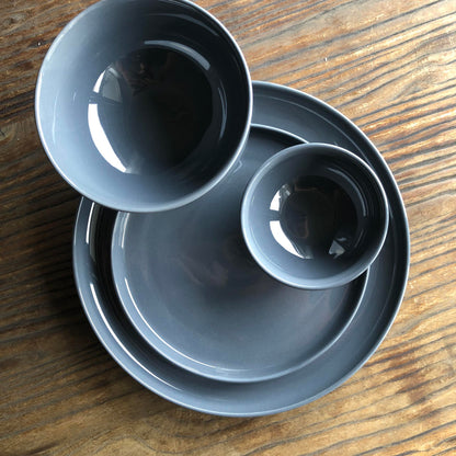 MURADITOHOME Grey Ceramic Dinner Plate, Salad Plate & Bowl Collection