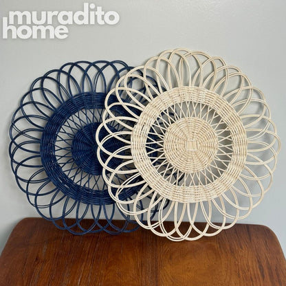 MURADITOHOME Madalena & Ethan Local Rattan Placemats 16 inches Native