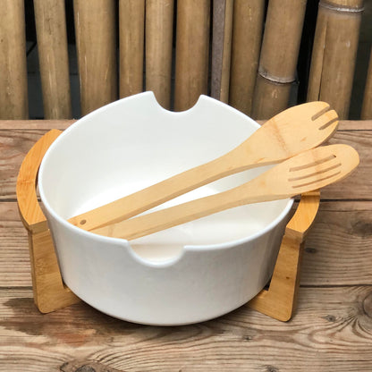 Ceramic Salad Bowl 10x8.75x4 inch w/ Box