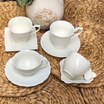 Ceramic White Teacup Collection