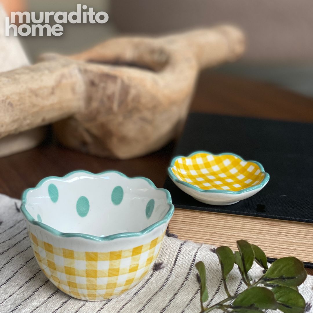 MURADITOHOME Mitch and Chona Ceramic Bowl and Dipping Sauce Collection