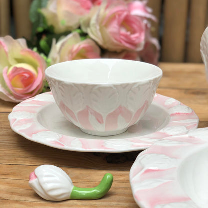 Maria Pink Ceramic Dinnerware Plate Collection