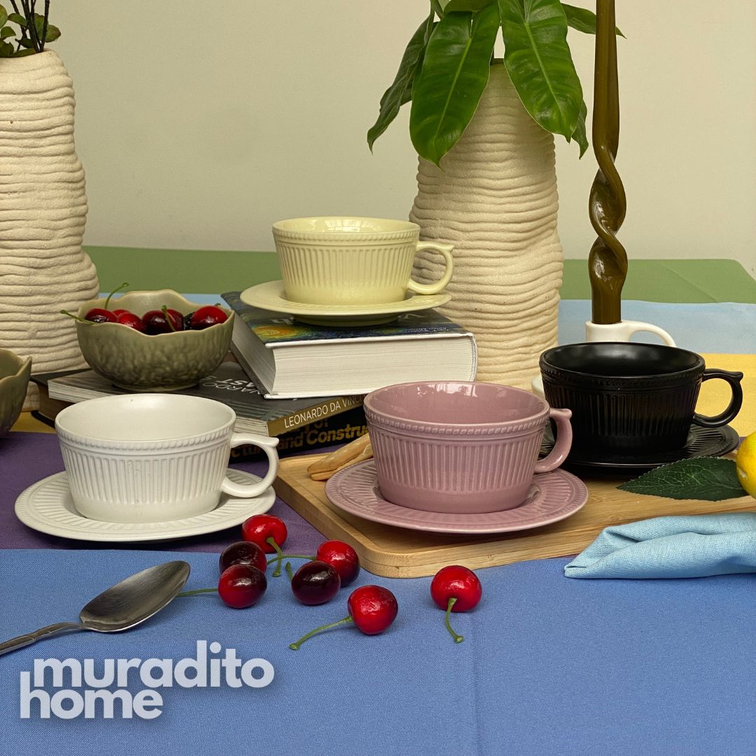 MURADITOHOME Varnel and Modin Ceramic Cup and Saucer 270 ml