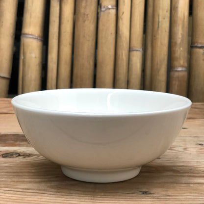 Round Plain White Ceramic Dinnerware Collection