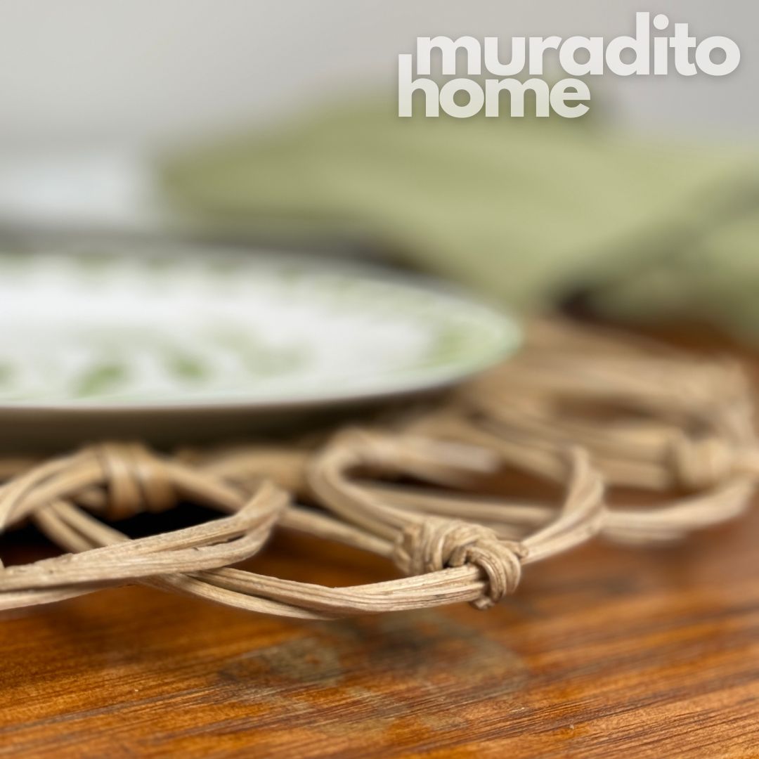 MURADITOHOME Local Rattan Placemats 13.5 inches Native