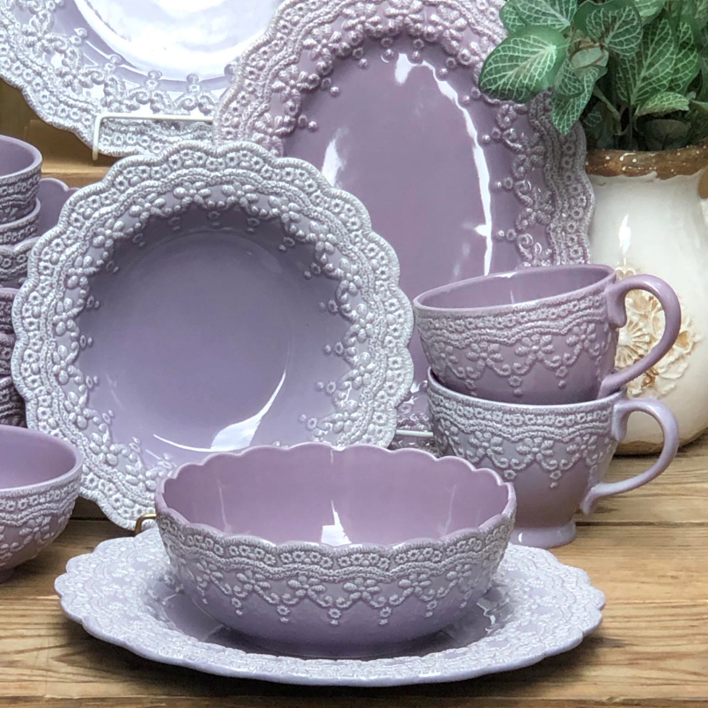 Basilica Lilac Ceramic Dinnerware Collection