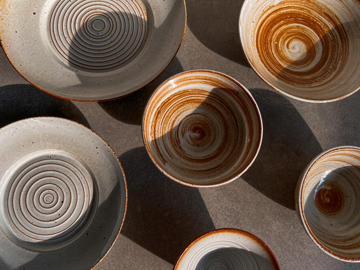 Handmade Clay Stoneware Plate Collection