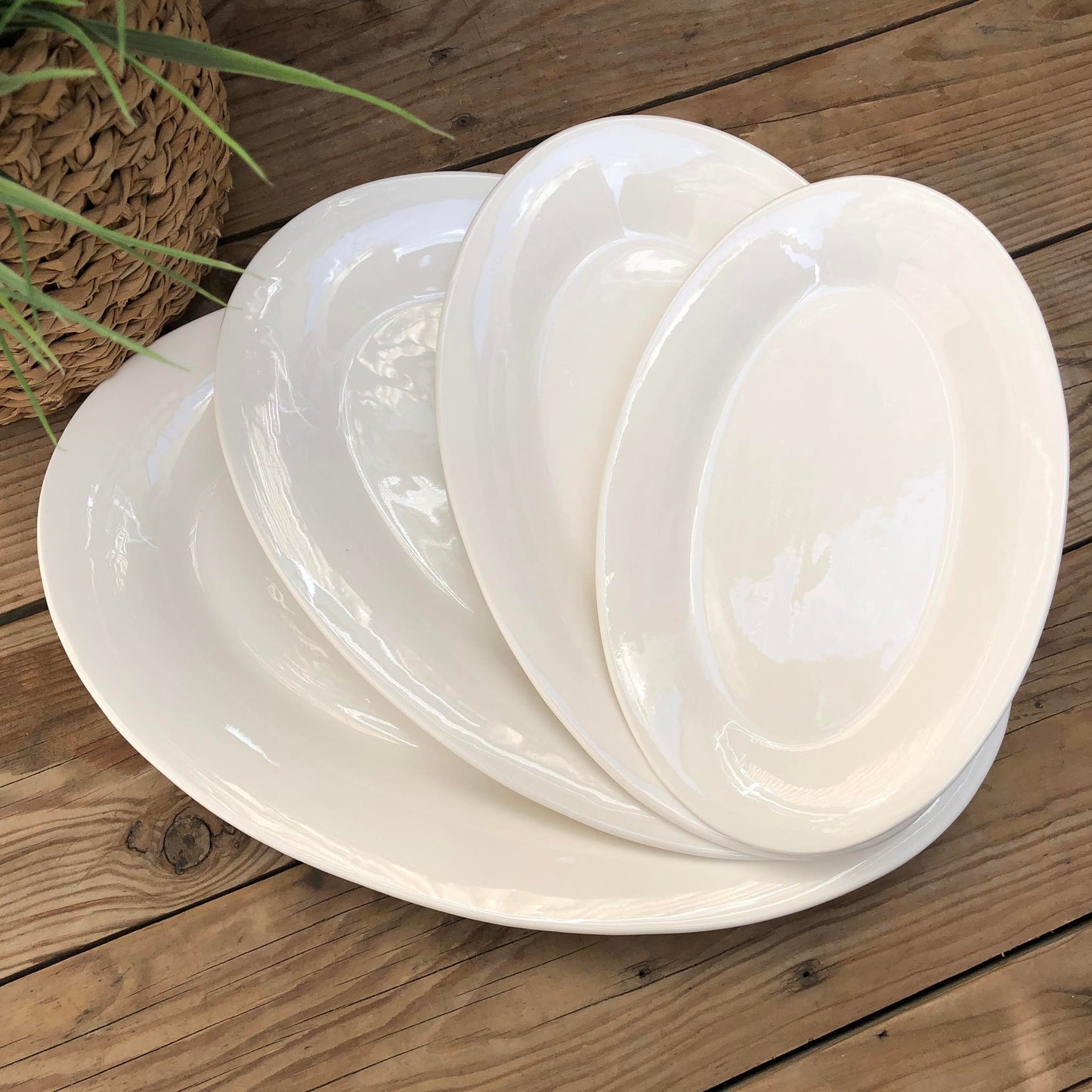 Oval Porcelain Serving Plate Collection