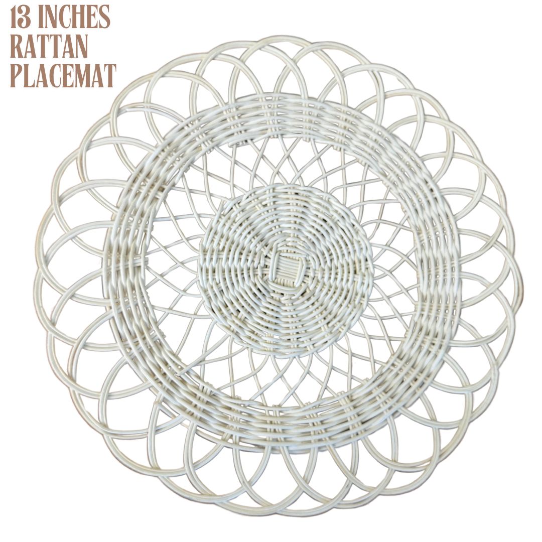 MURADITOHOME Daniel Local Rattan Placemats 13 inches Native