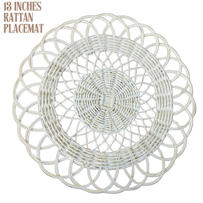 MURADITOHOME Daniel Local Rattan Placemats 13 inches Native