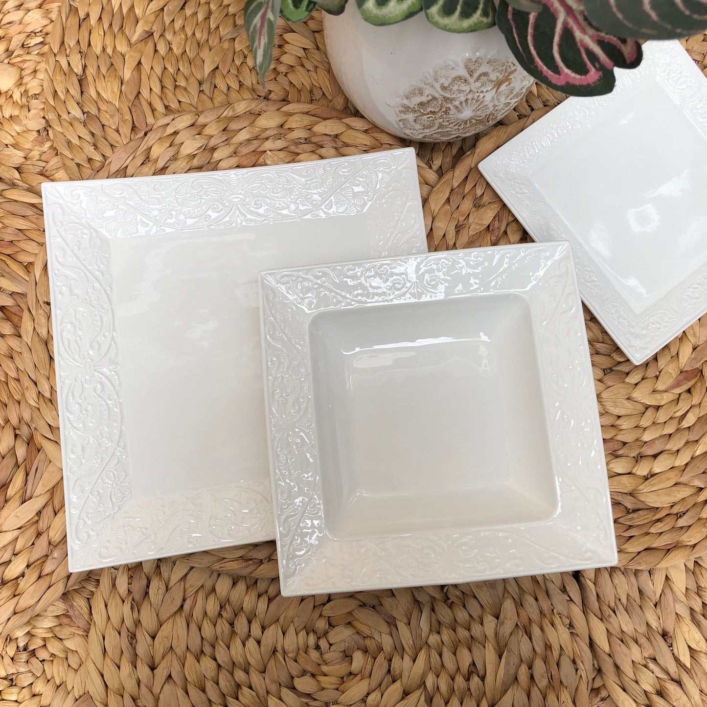 Olivier Square Plate Ceramic Collection