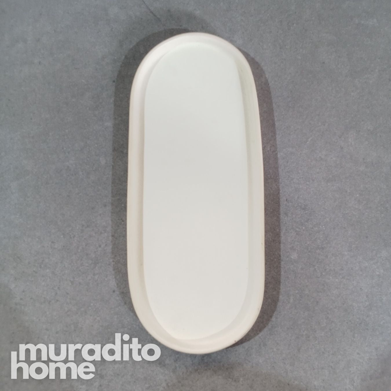 Ceramic 3 slots Dish Plate 12.75x4.5 inch and Dipping Sauce Tray 11x4.75 inch