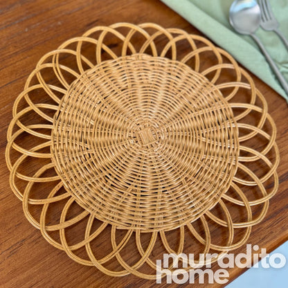 MURADITOHOME Local Rattan Placemats 13 inches Native