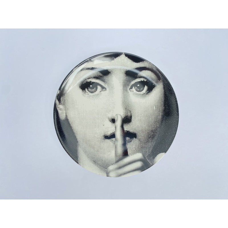 Fornasetti plates porcelain Plate salad plate 8" and 10" Black and white w/hook Batch 1