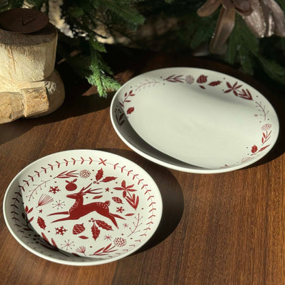 MURADITOHOME Oeste Holiday Christmas Plate