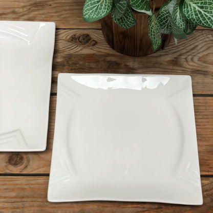 Embossed Porcelain Square Plate
