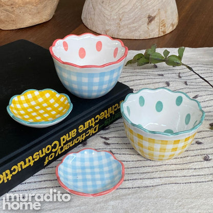 MURADITOHOME Mitch and Chona Ceramic Bowl and Dipping Sauce Collection