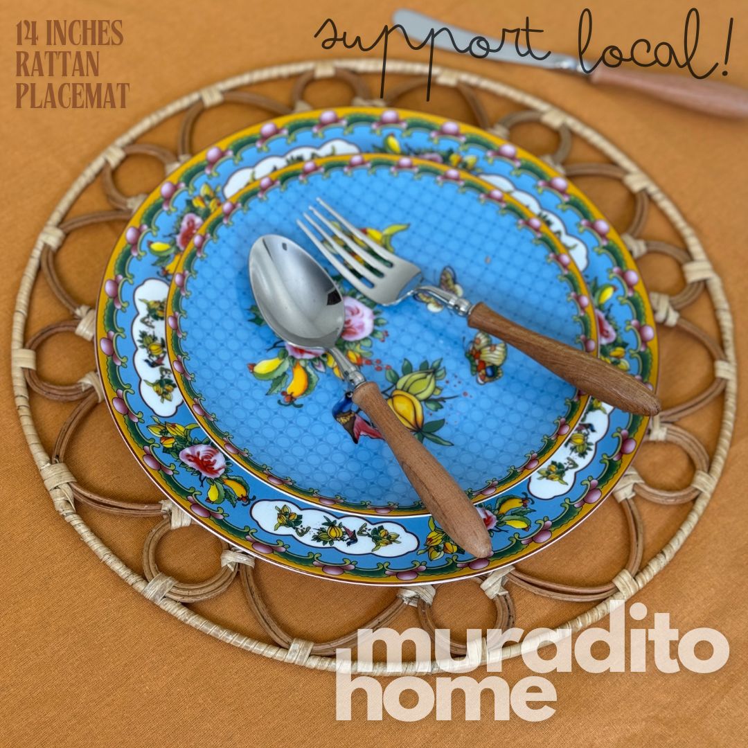 MURADITOHOME Sinag Local Rattan Placemats 14 inches Native