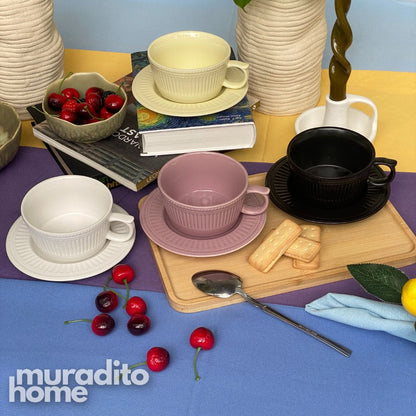 MURADITOHOME Varnel and Modin Ceramic Cup and Saucer 270 ml