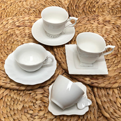Ceramic White Teacup Collection