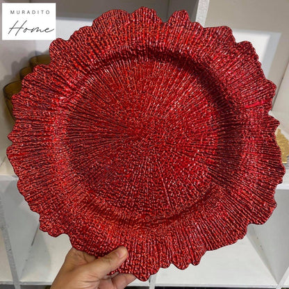 Charger Plate 13” PVC Plastic Premium Quality plastic fiber glass