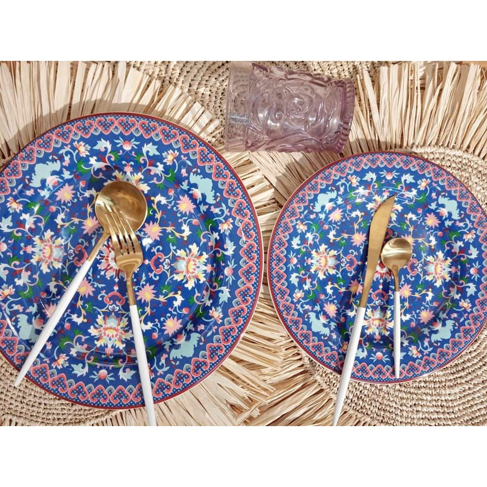 RESTOCKED!!!! Moroccan CERAMIC PLATE SET (11” & 8.5”) (10” & 8”) TABLEWARE PLATES Plato dinnerware