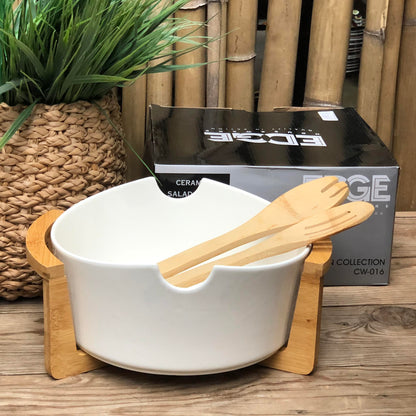 Ceramic Salad Bowl 10x8.75x4 inch w/ Box