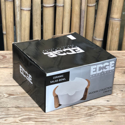 Ceramic Salad Bowl 10x8.75x4 inch w/ Box