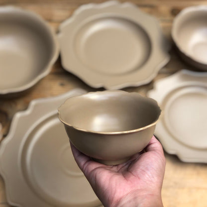 Veronica Brown Ceramic Dinnerware Plate