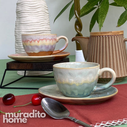 MURADITOHOME Juroji Ceramic Cup and Saucer 250 ml