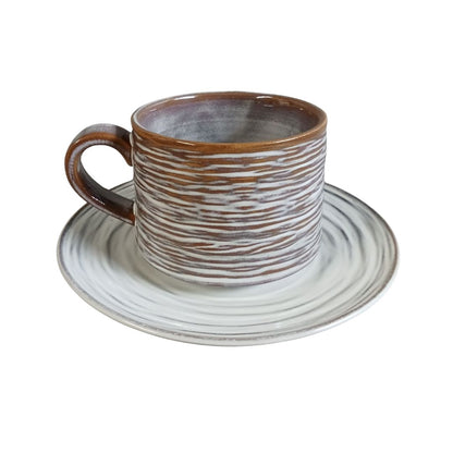 MURADITOHOME Lunava and Glazure Ceramic Cup and Saucer 250 ml
