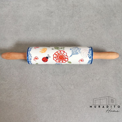 MURADITOHOME Holiday Christmas Rolling Pin 18.25 inch