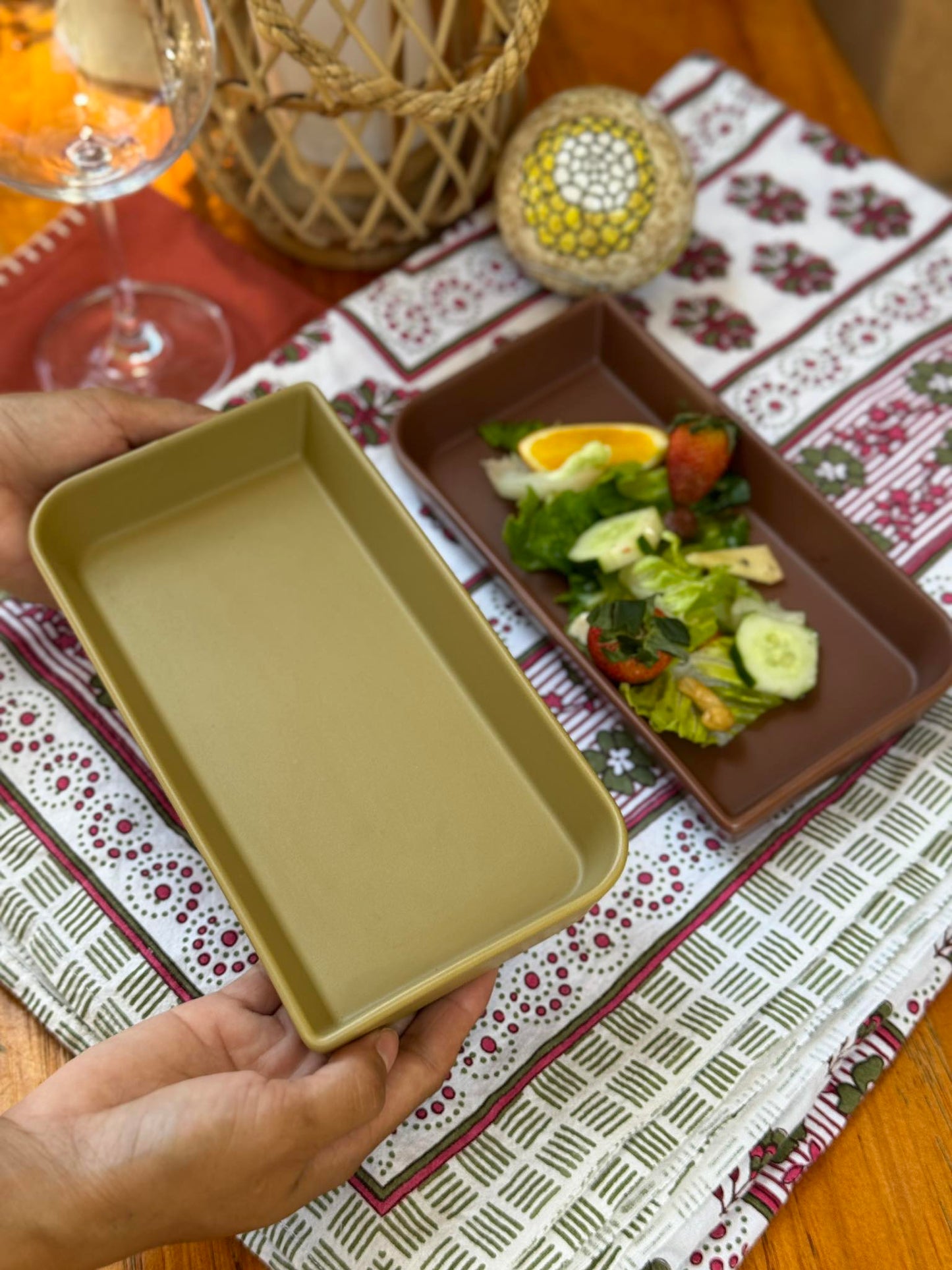 Muraditohome Morgan Rectangular Serving Plate 9x4.5x1 inch