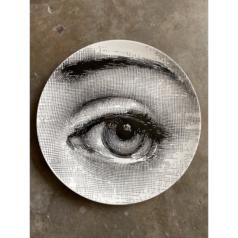Fornasetti plates porcelain Plate salad plate 8" and 10" Black and white w/hook Batch 1