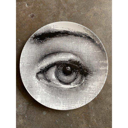 Fornasetti plates porcelain Plate salad plate 8" and 10" Black and white w/hook Batch 1