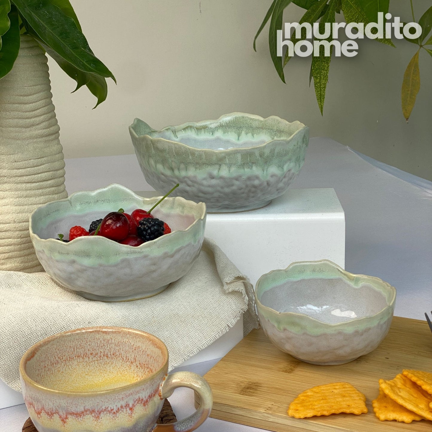 MURADITOHOME Frysta Porcelain Bowl Collection