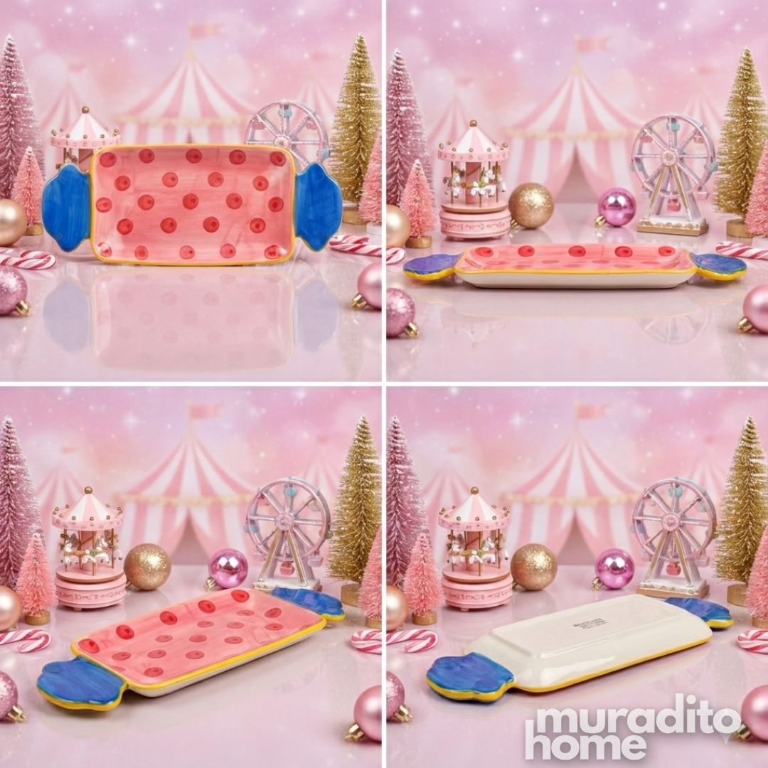 MURADITOHOME Caramella Ceramic Serving Tray and Mug Collection