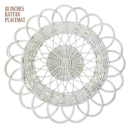 MURADITOHOME Ethan Local Rattan Placemats 13 inches Native